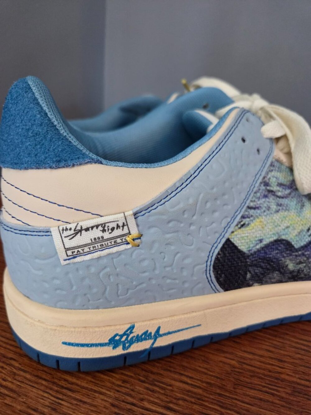 Galartsy Van Gogh Starry Night Low Top Sneakers Unisex Fit Men’s 13 - Picture 3 of 11